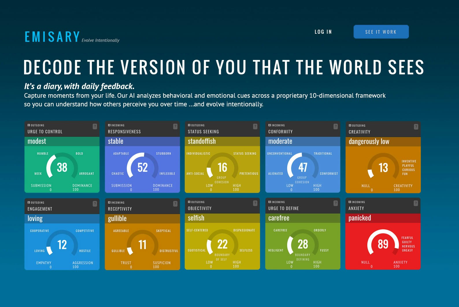 Emisary - Main product screenshot demonstrating key features and user interface