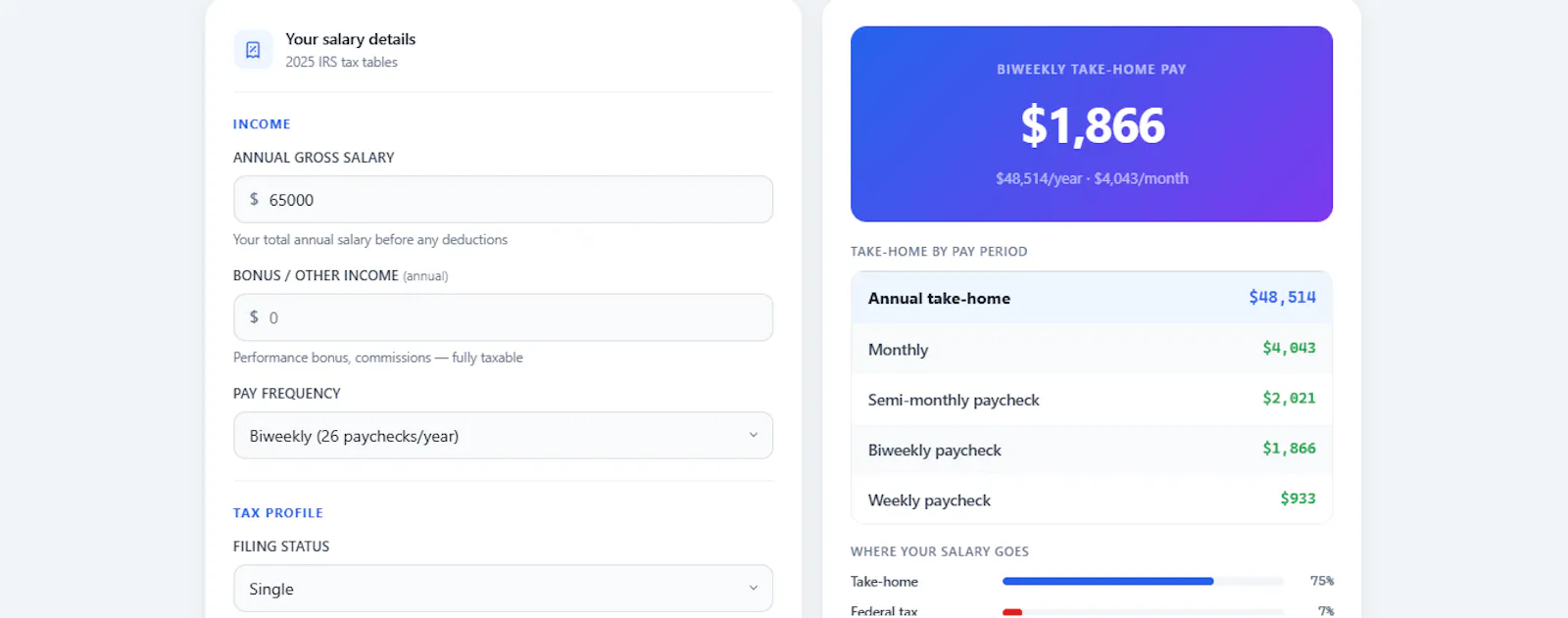 Salary Tools screenshot 3