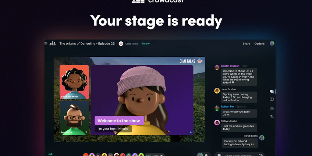 Crowdcast 3.0:無需切換工具即可舉辦各類活動