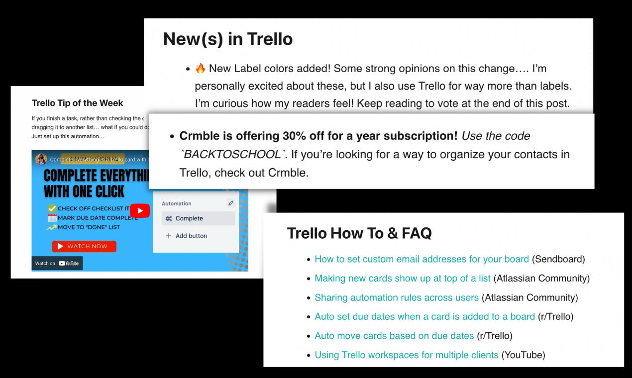 Trello Tip Generator and Newsletter media 3