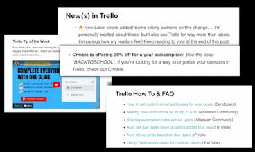 Trello Tip Generator and Newsletter gallery image