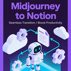 Midjourney to Notion logo