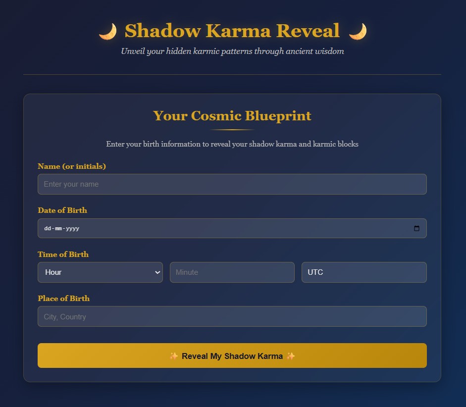 Shadow Karma Reveler Tool - Screenshot 2 showing product features and functionality