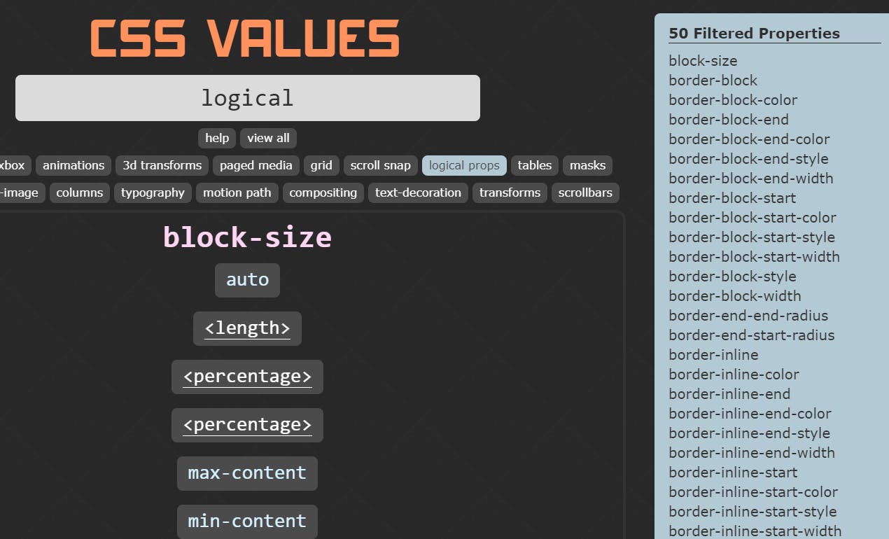 CSS Values 2.0 media 1