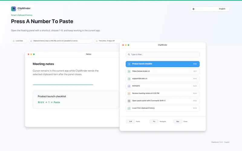 ClipMinder screenshot 2