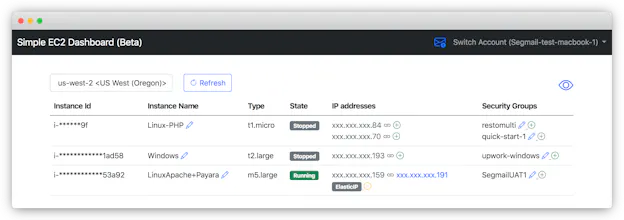EC2 Dashboard gallery image