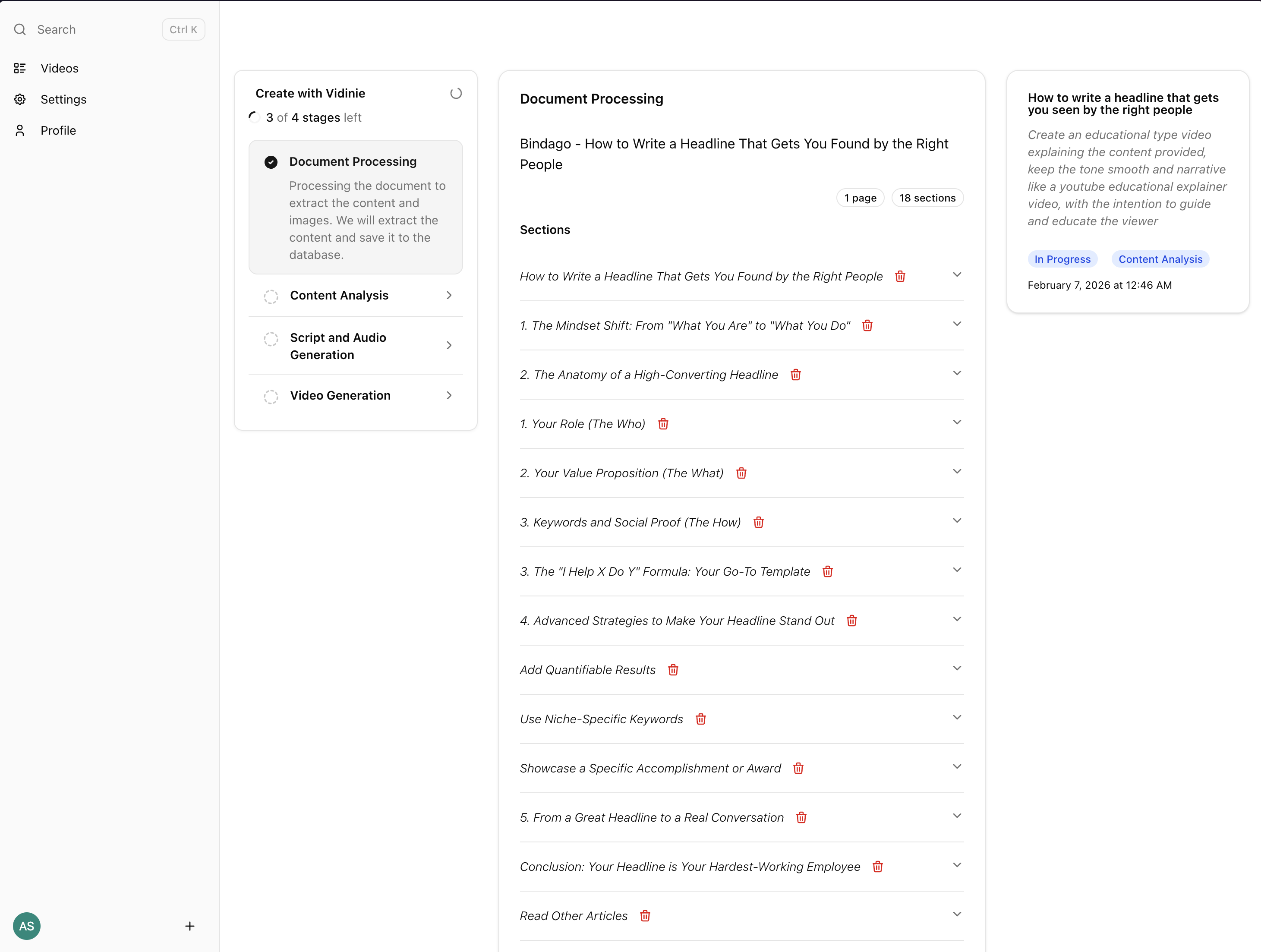 Vidinie - Screenshot 4 showing product features and functionality