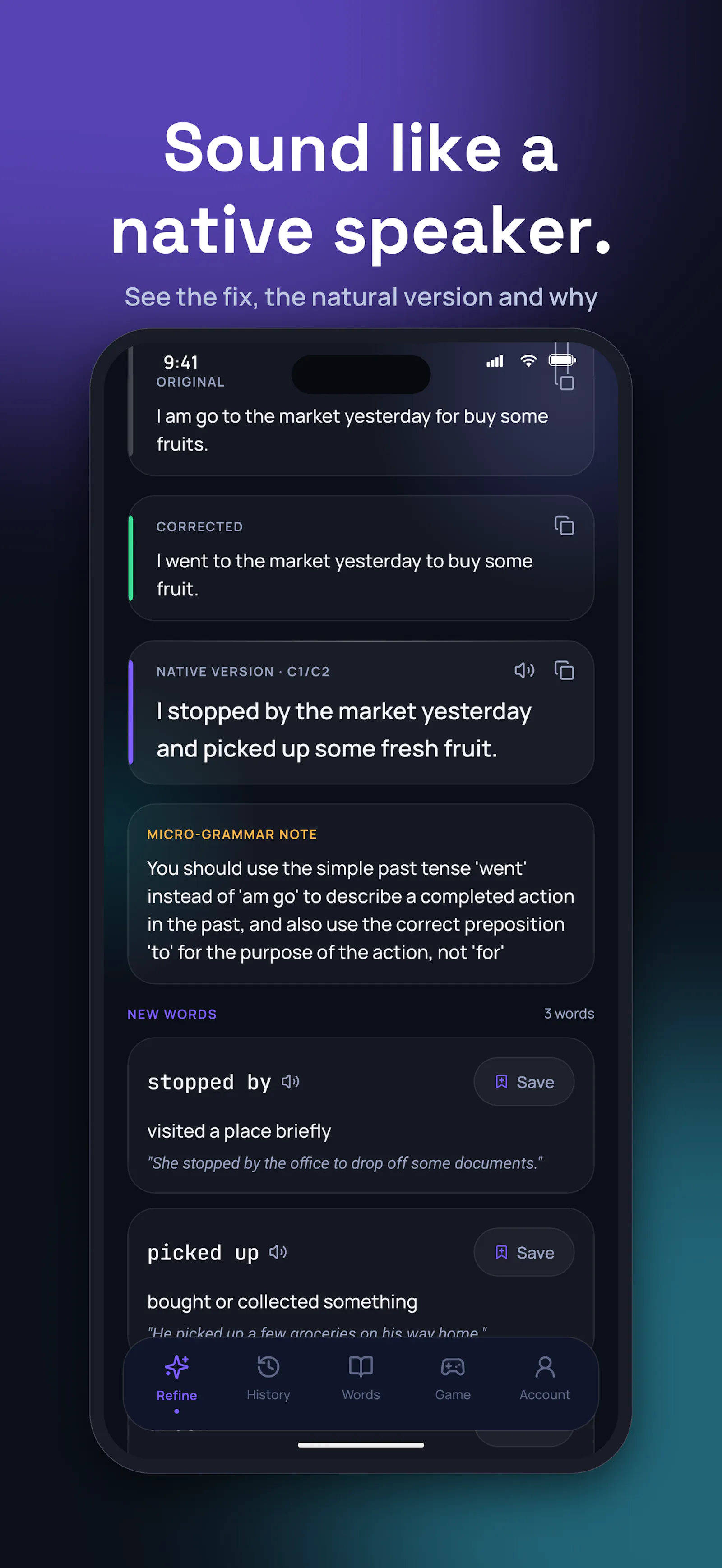 Built SpeakRefine AI app after layoff! screenshot 4