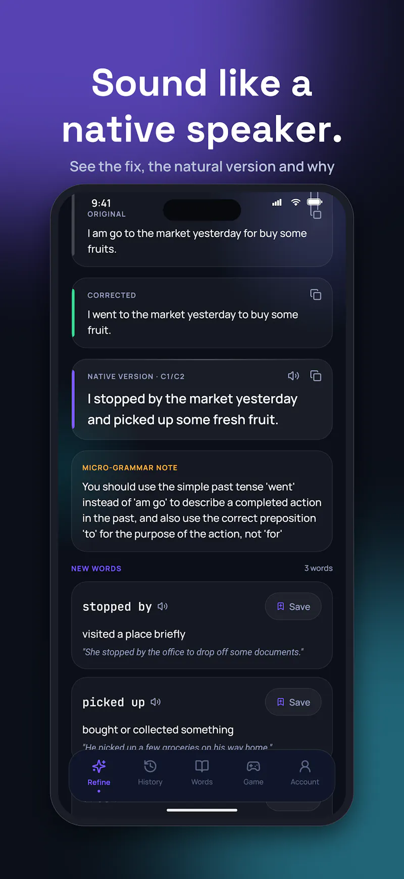 Built SpeakRefine AI app after layoff! screenshot 4