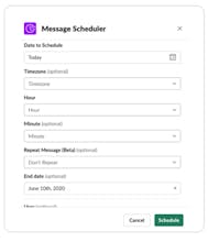 /schedule for Slack gallery image
