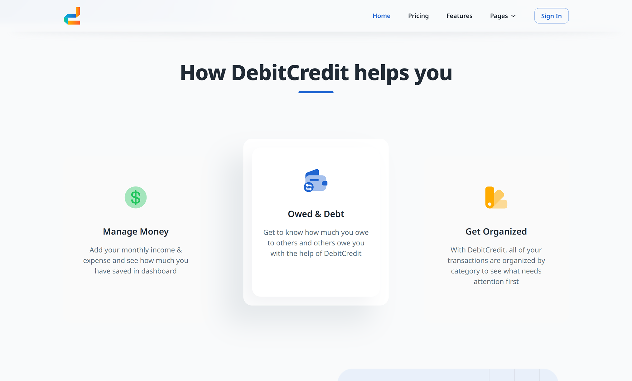 Debitcredit - आपकी व्यक्तिगत या छोटी टीम फाइनेंस और प्रोजेक्ट ट्रैकर मीडिया 4
