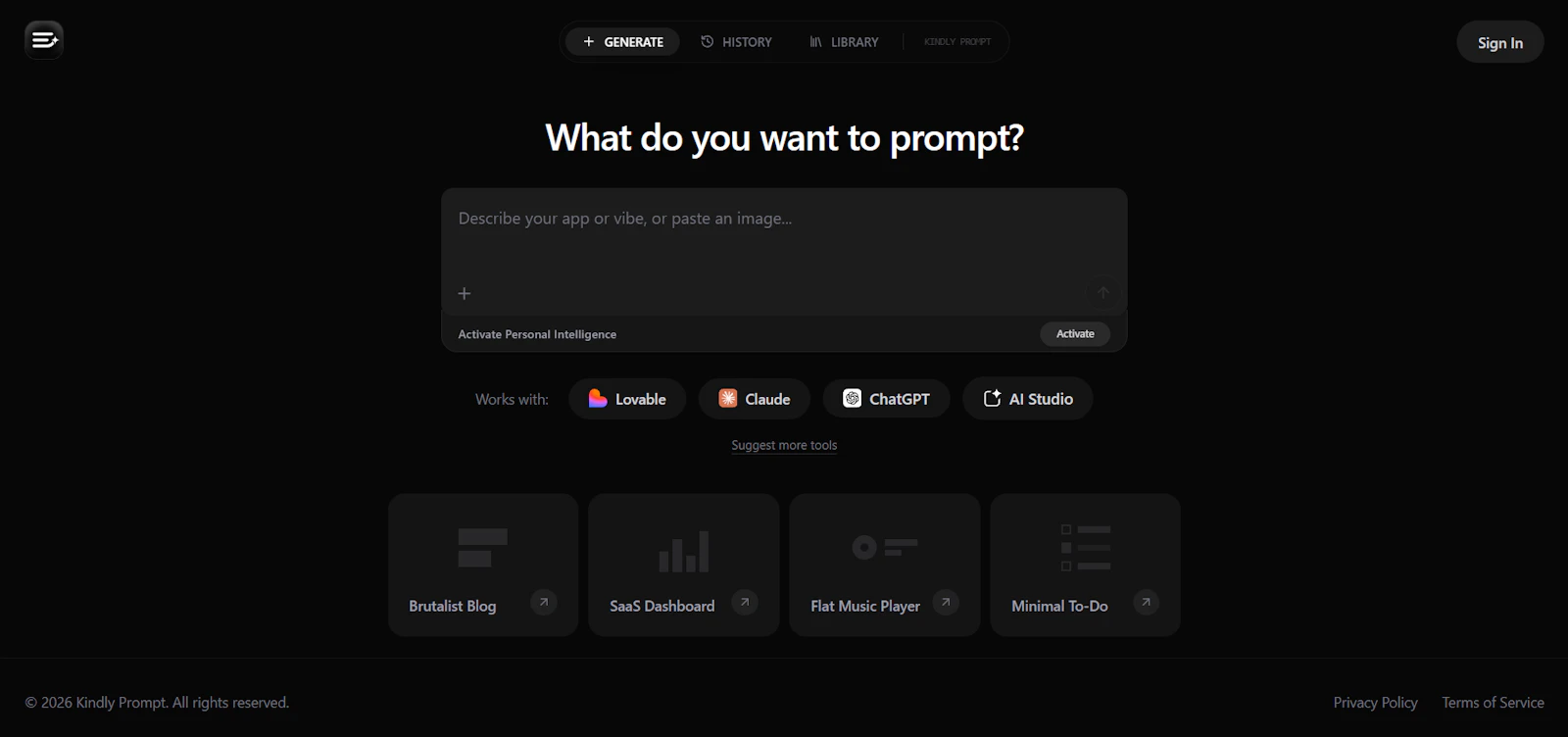 Kindly Prompt screenshot 2