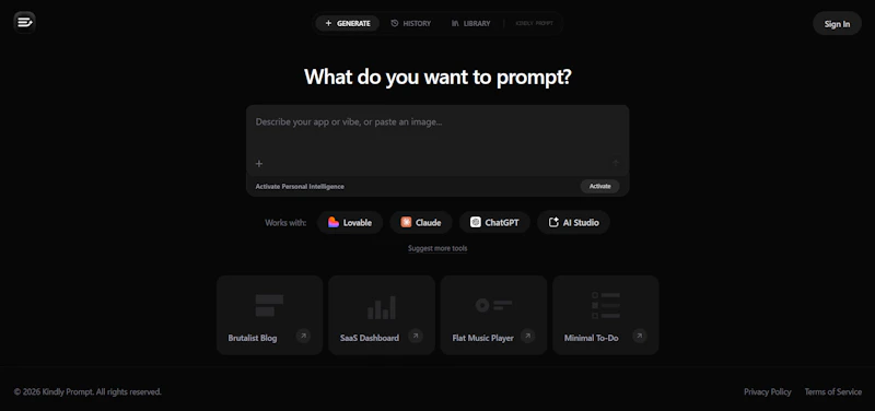 Kindly Prompt screenshot 2