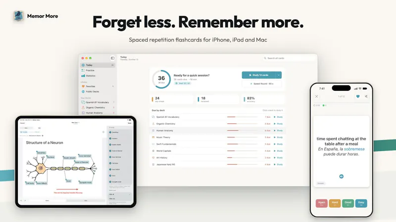 Memor More: Enhanced flashcards screenshot 2