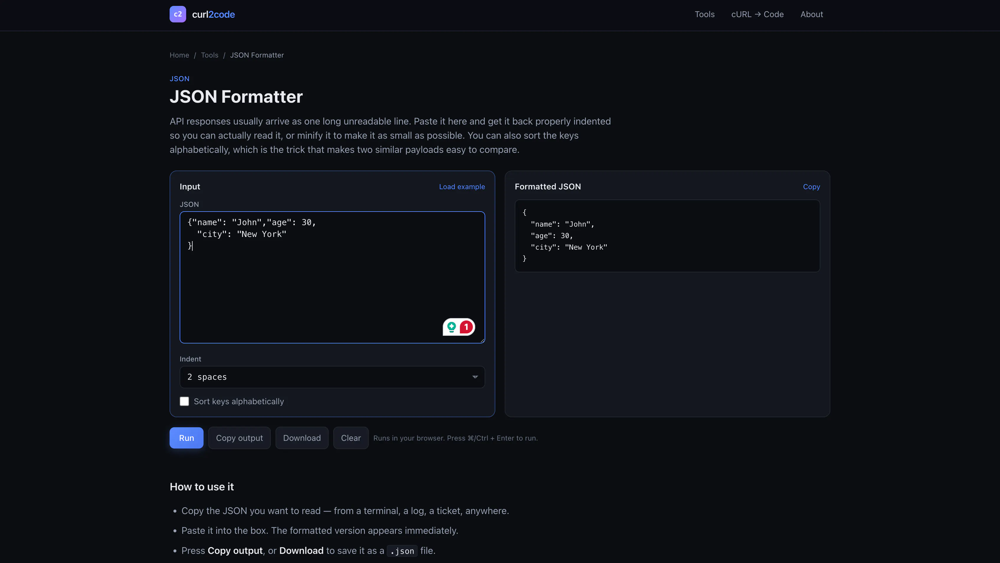 Curl2Code gallery image