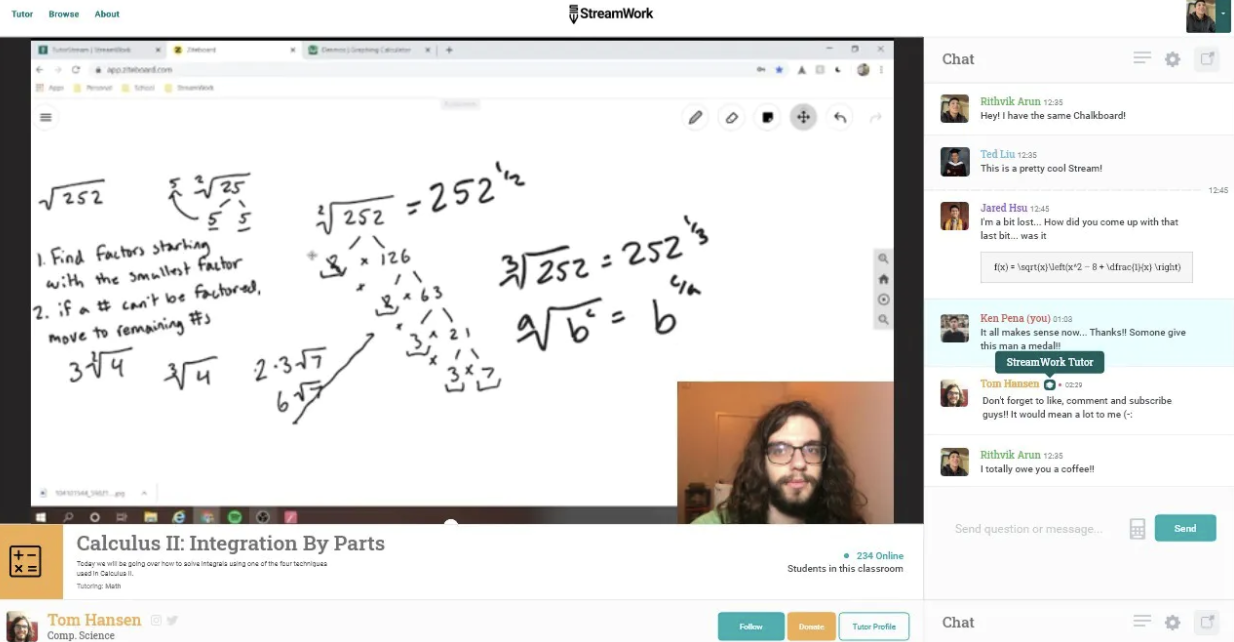 Studying while watching twitch picture