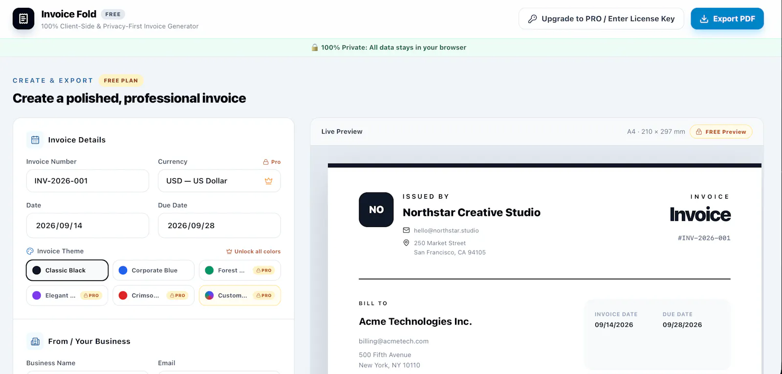 Invoice Fold screenshot 1