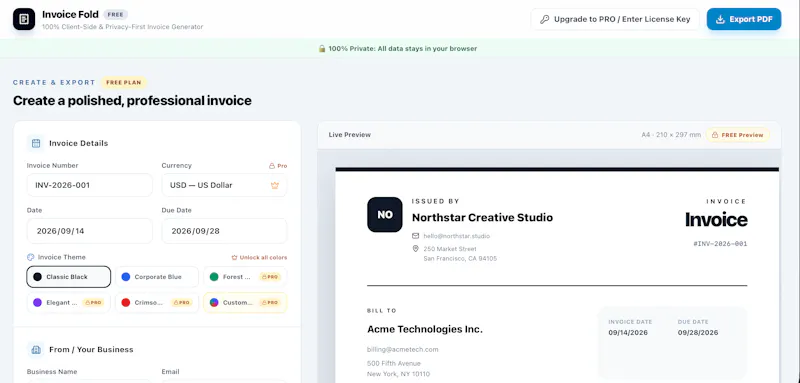 Invoice Fold screenshot 1