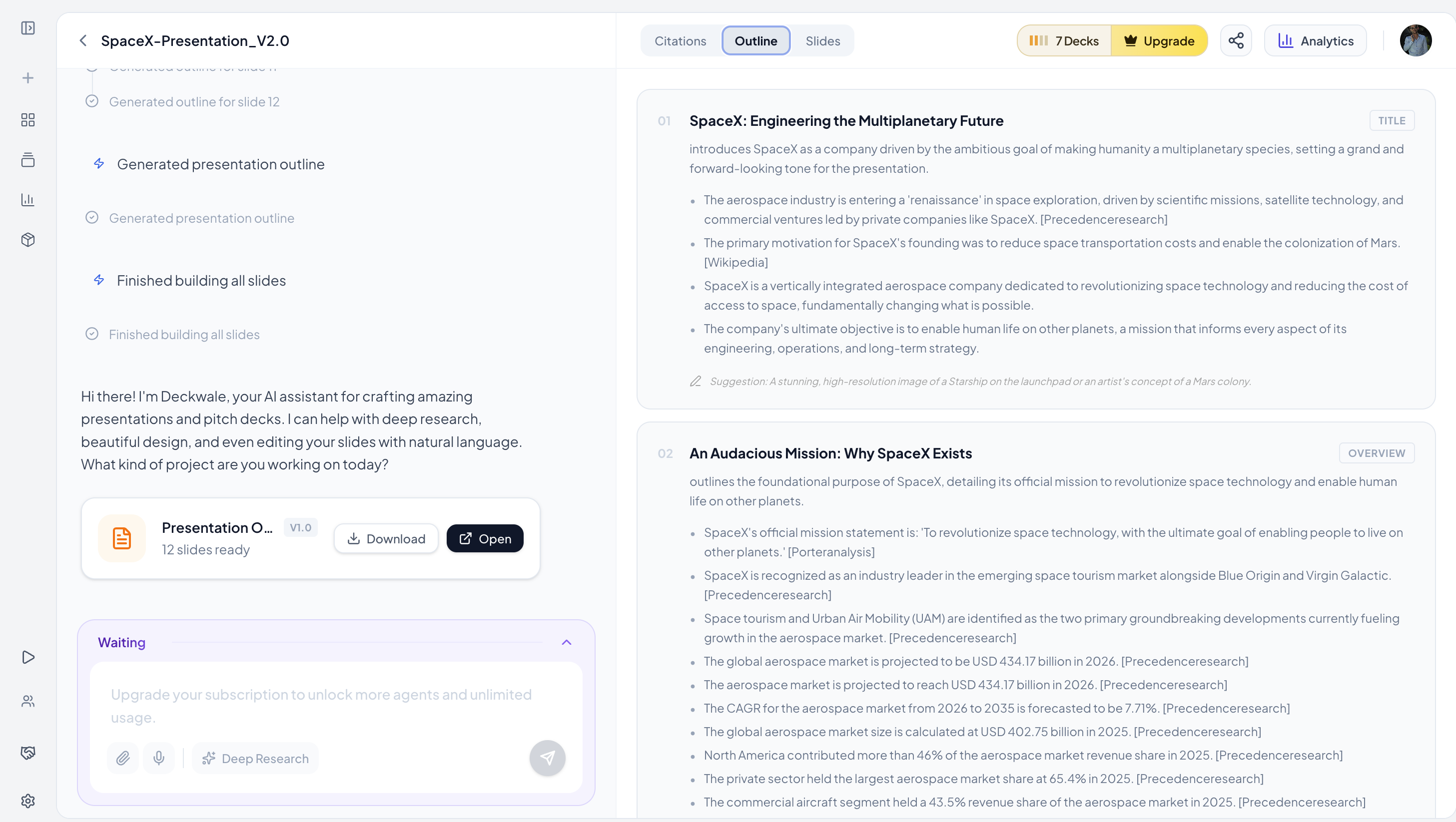 Deckwale AI Presentation Builder gallery image