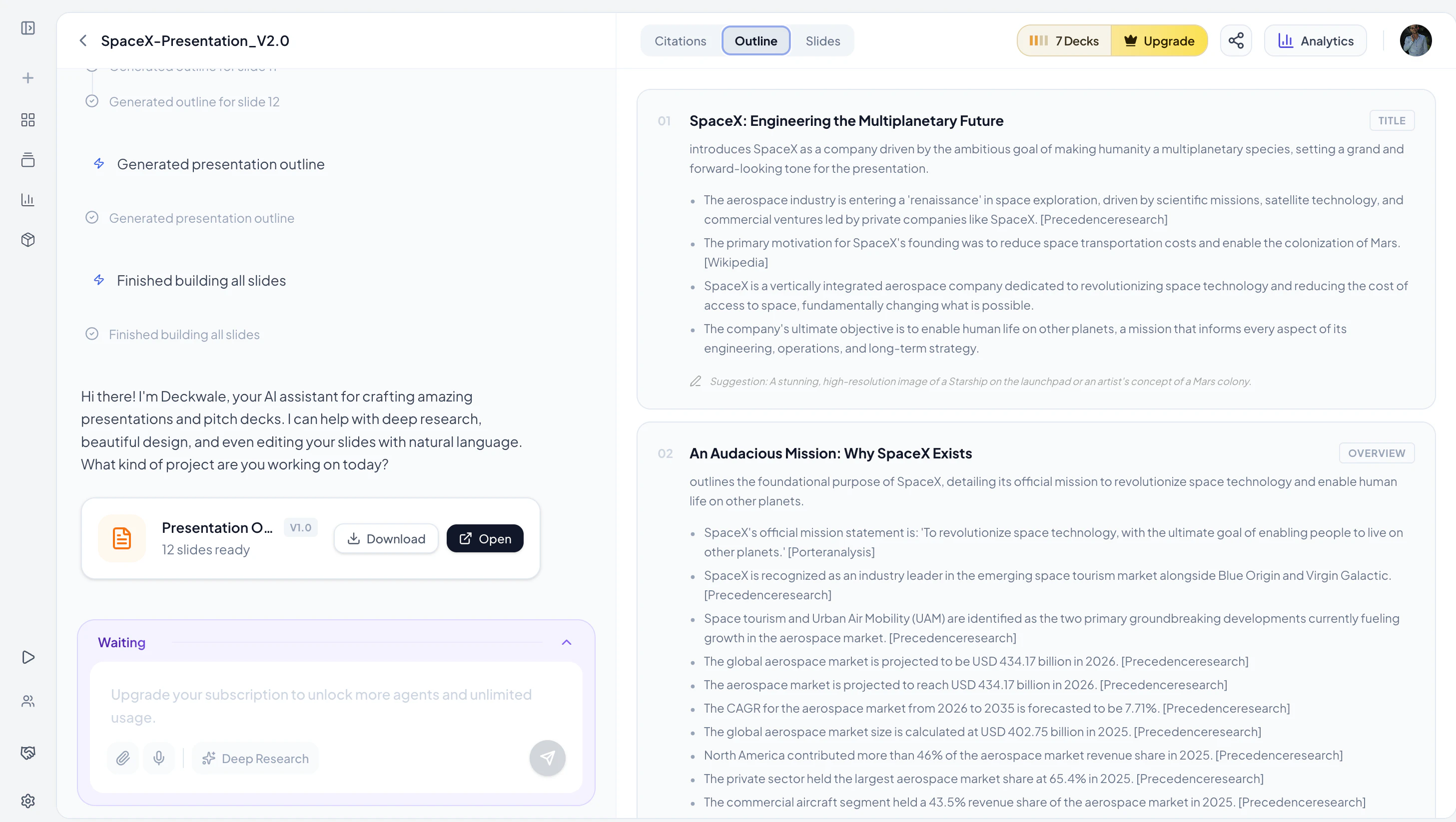 Deckwale AI Presentation Builder screenshot 4