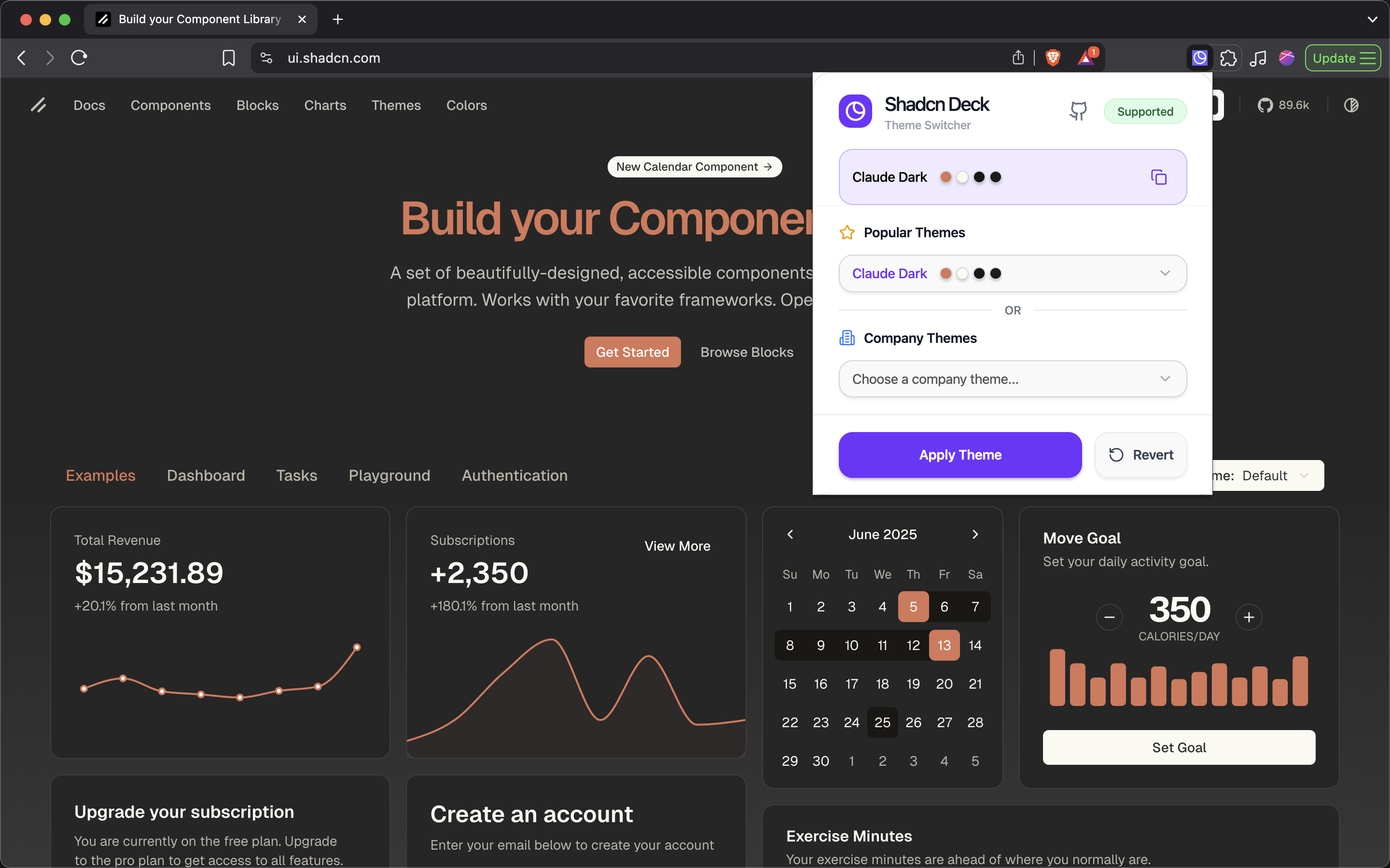 Shadcn 테마 스위처 - 스위치 및 미리보기 Shadcn UI 테마 라이브 코드 없음, 재배치 없음 미디어 3