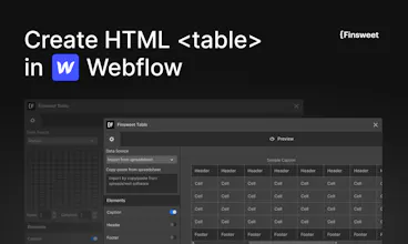 Finsweet Table for Webflow gallery image