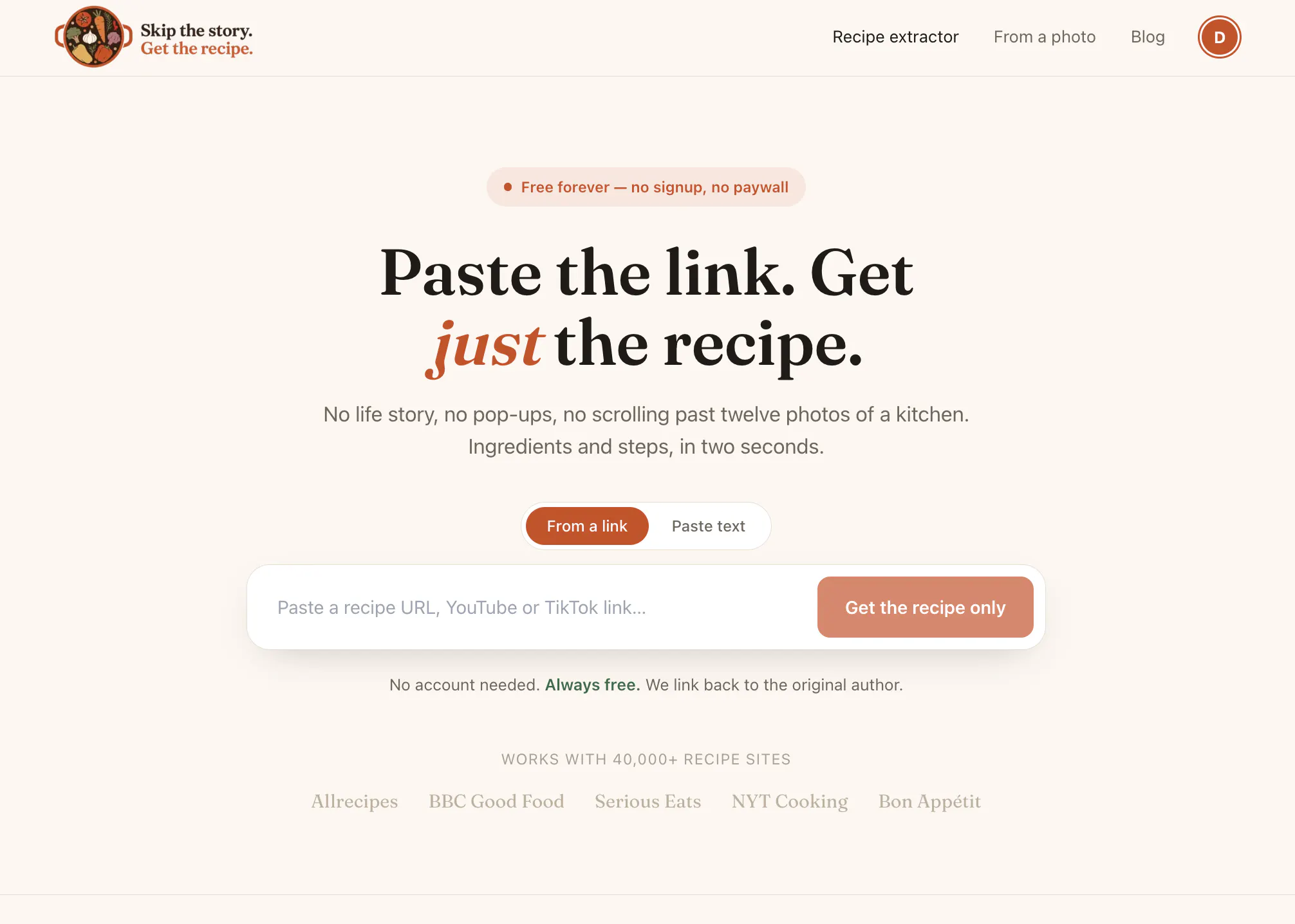 Cut Recipe — No story, just the recipe gallery image