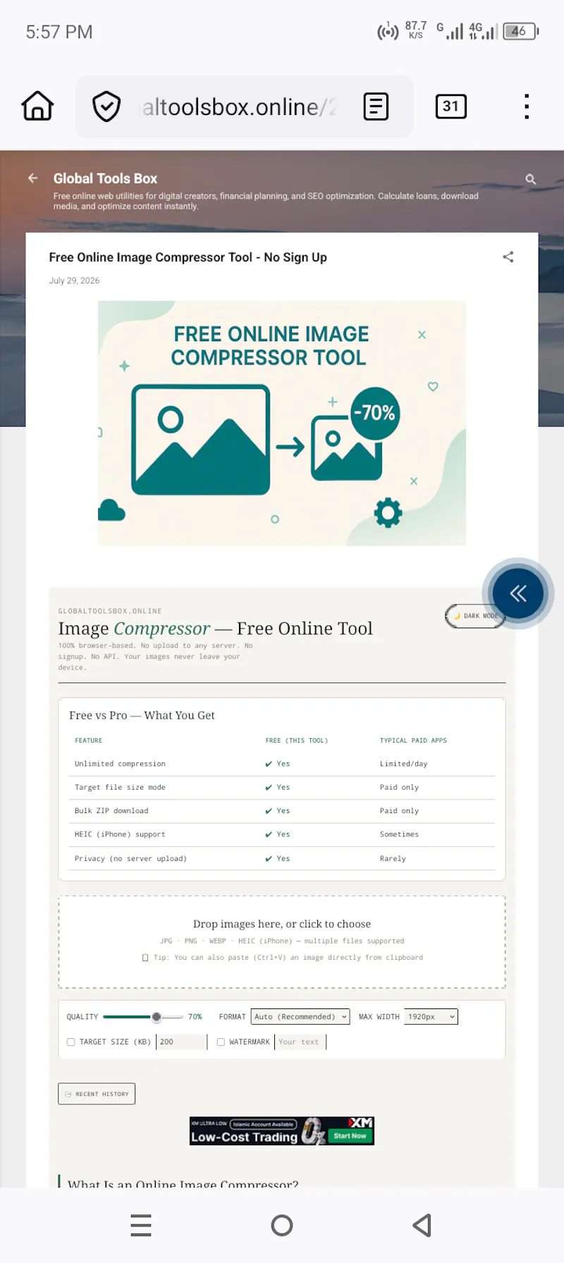 Free Online Image Compressor screenshot 4