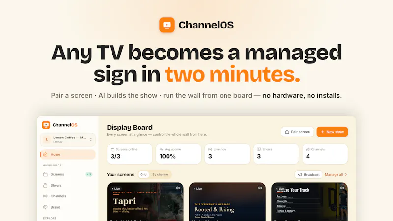 ChannelOS.tv screenshot 1