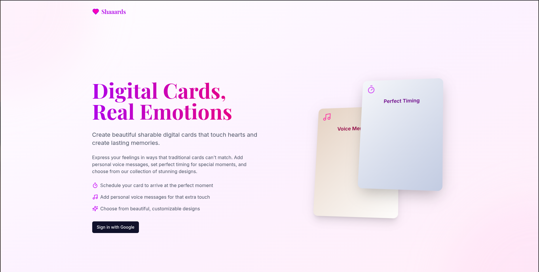 Média Shaaards - Créer des cartes partageables avec des notes vocales Set Revelow Time 1