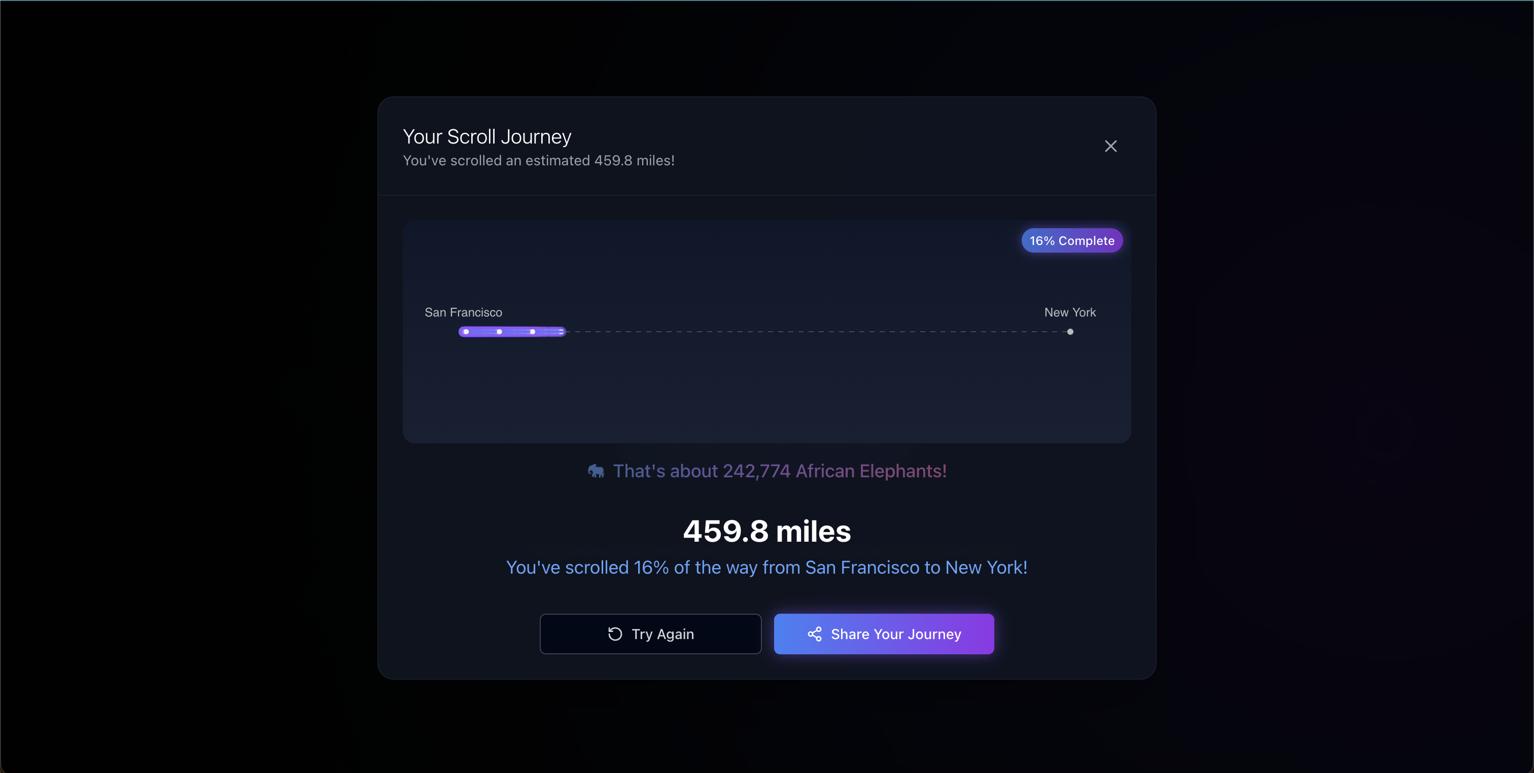 KeepOnScrollin' - Lifetime Scroll Distance Calculator media 5