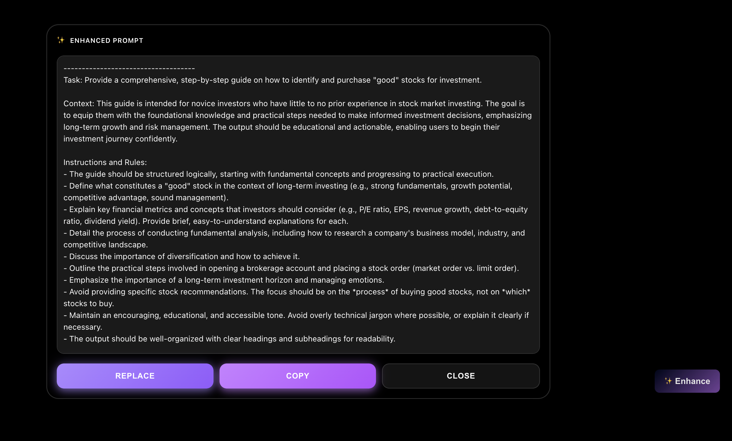 PromptPilot - Screenshot 3 showing product features and functionality