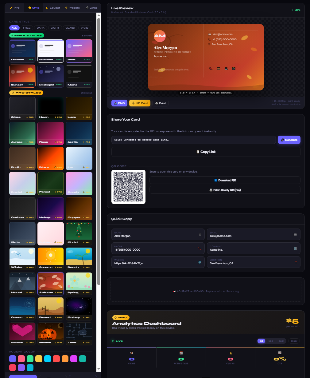 CardForge Digital Business Card Creator gallery image