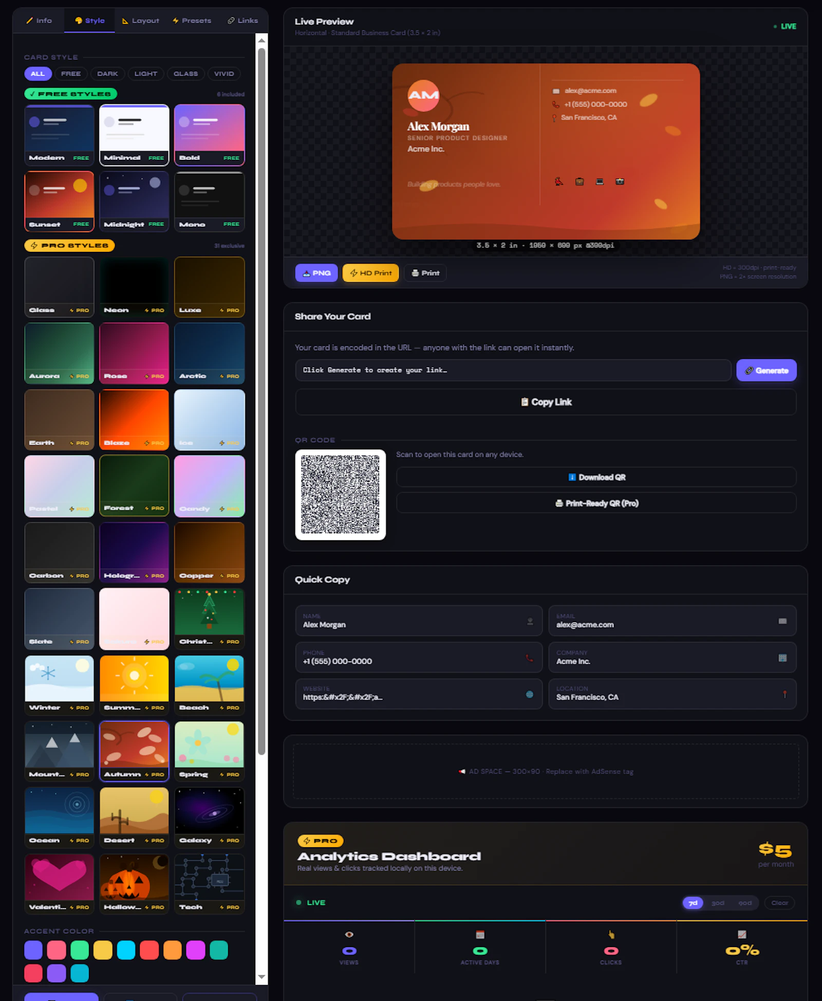 CardForge Digital Business Card Creator screenshot 3