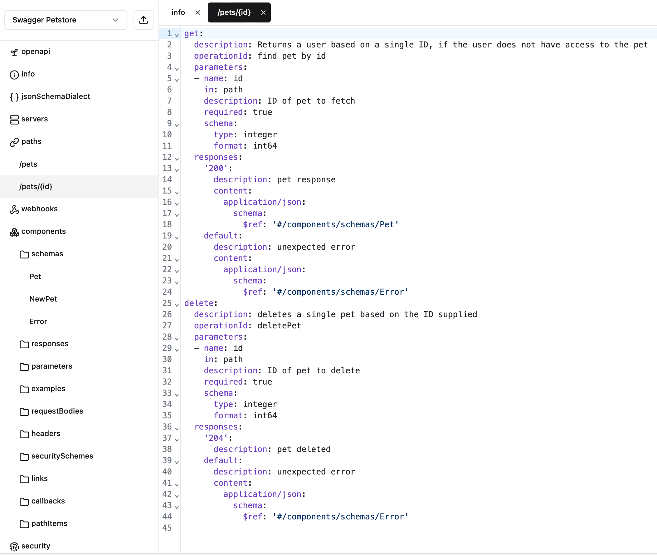 De complete OpenAPI -editor media 3