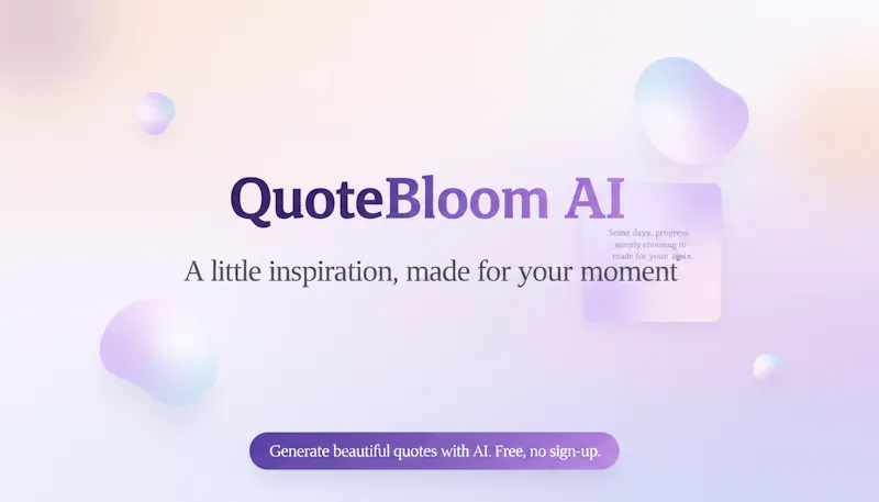 Quote Bloom AI screenshot 1