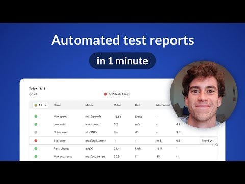 startuptile Automated test reports by Marple-Run automatic tests on time series data