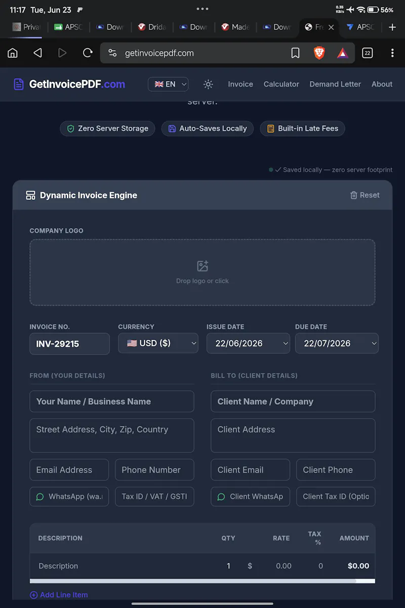 GetInvoicePDF.com screenshot 1