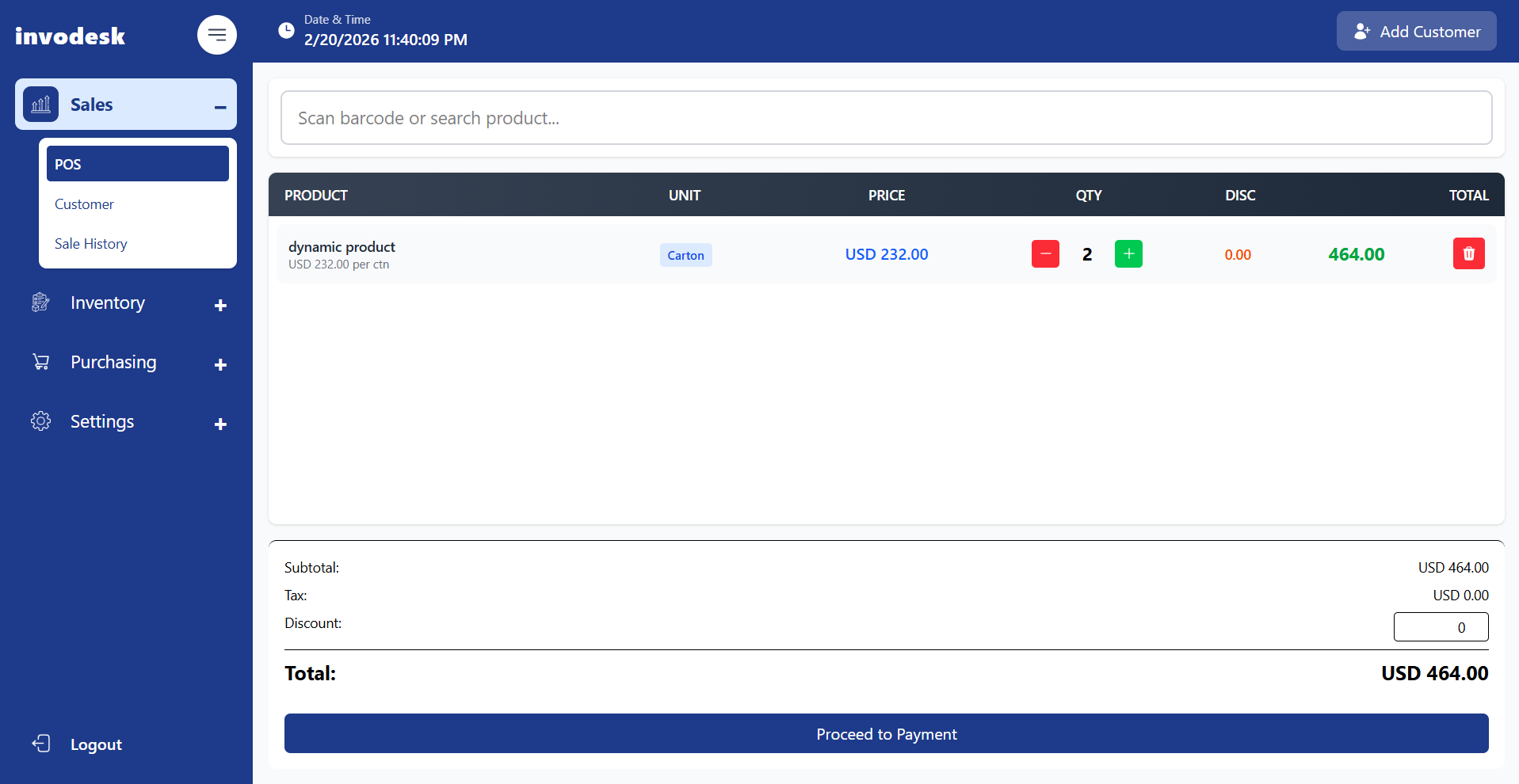 Invodesk - Screenshot 2 showing product features and functionality
