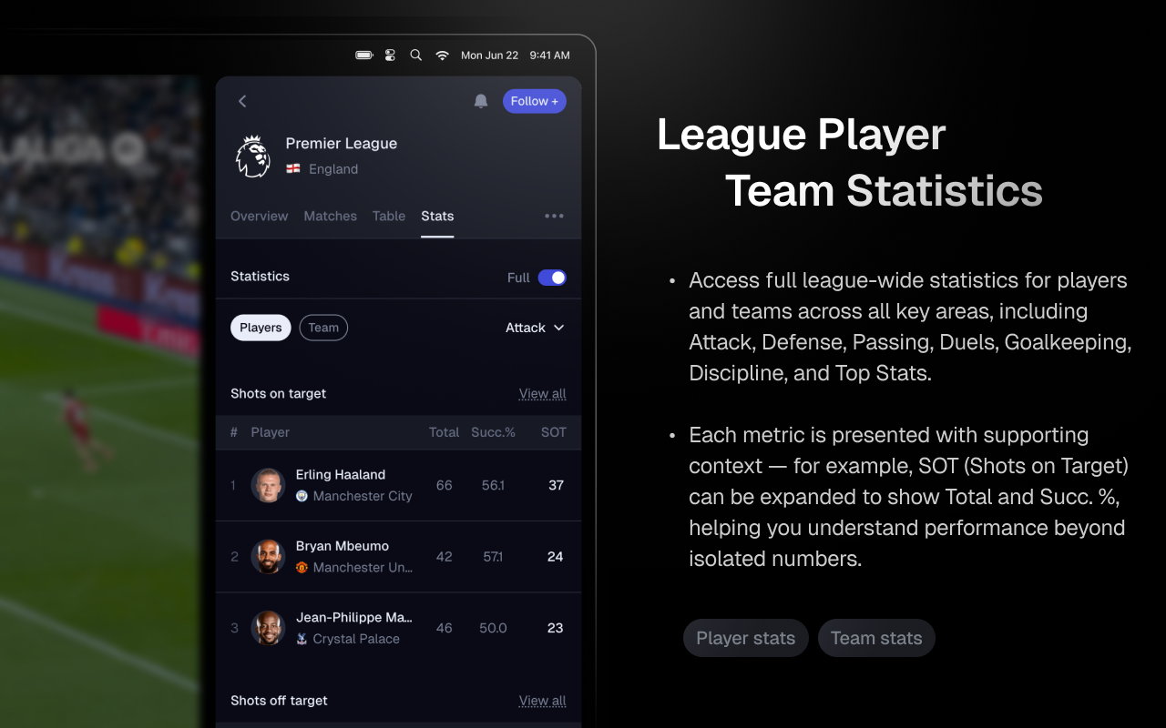 Goal90 - Live football data in extension gallery image
