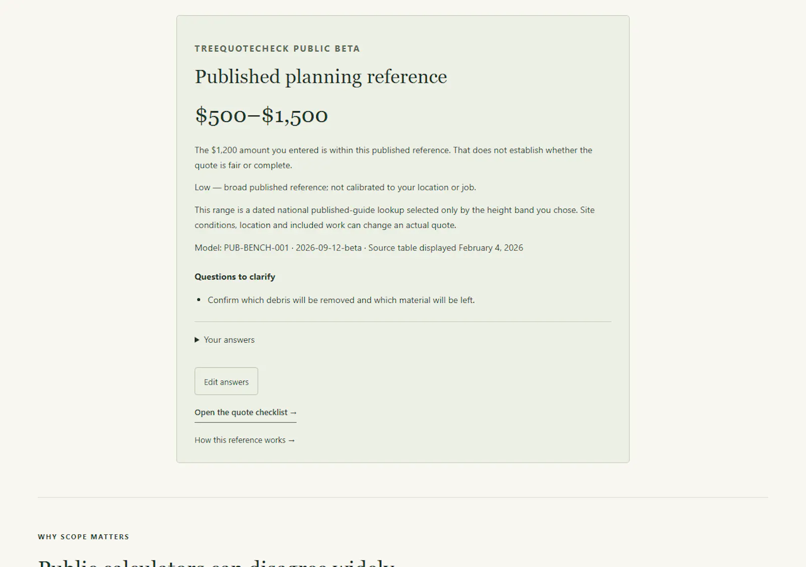 TreeQuoteCheck screenshot 2