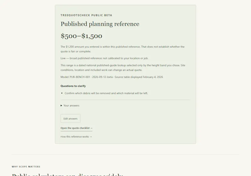 TreeQuoteCheck screenshot 2