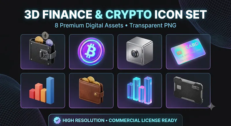 3D Finance & Crypto Icon Set. screenshot 1