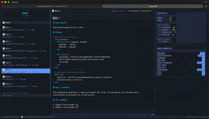 neuron-cli screenshot 1