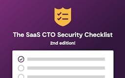SaaS CTO Security Checklist, 2nd Edition media 1