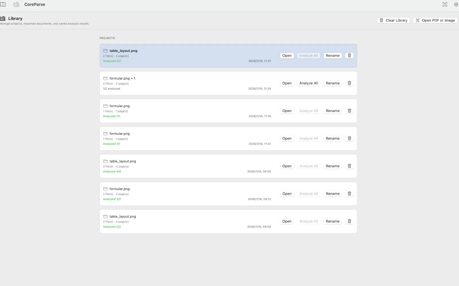 CoreParse screenshot 4