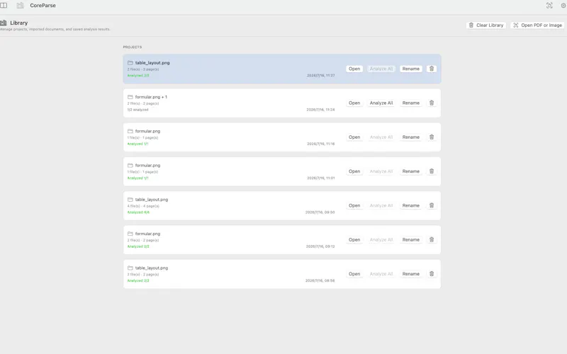 CoreParse screenshot 4