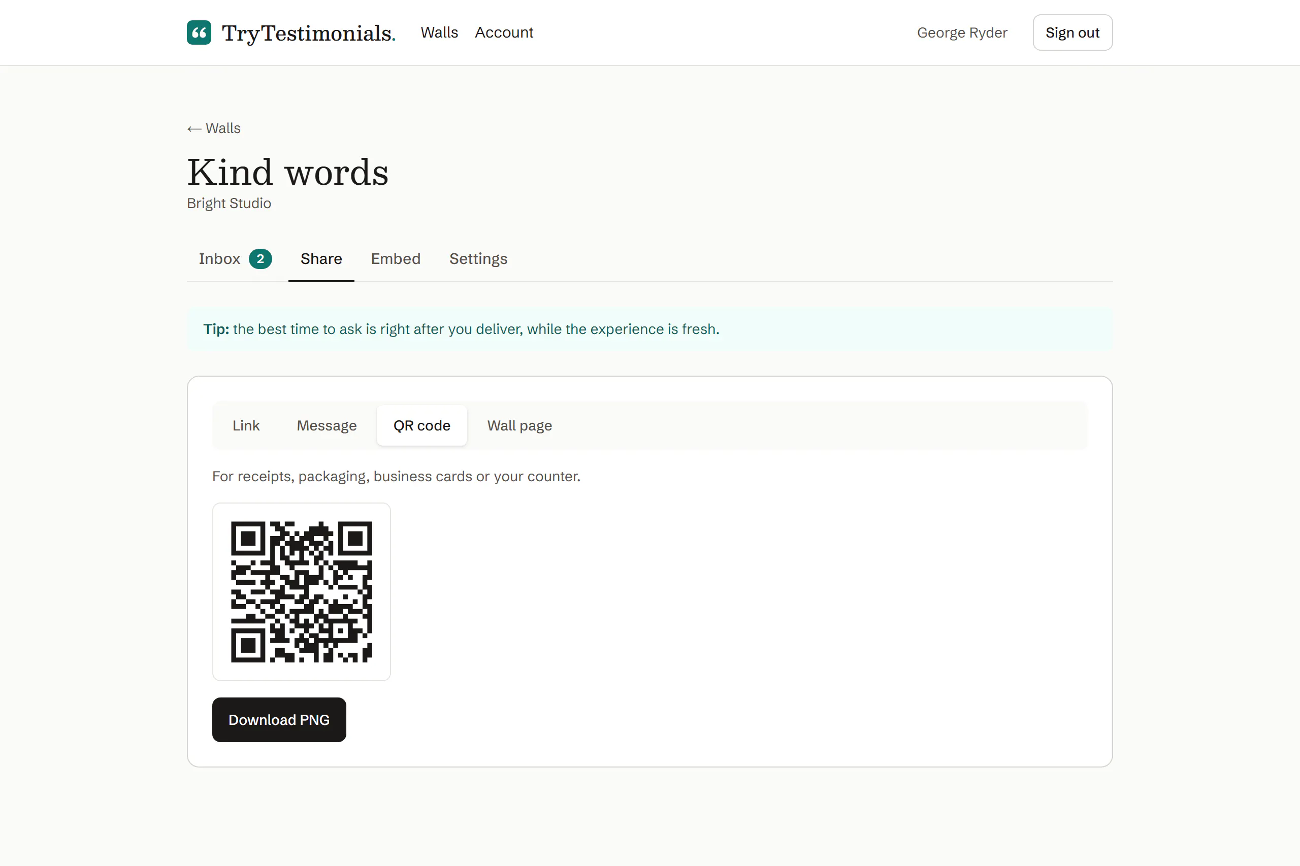 TryTestimonials gallery image