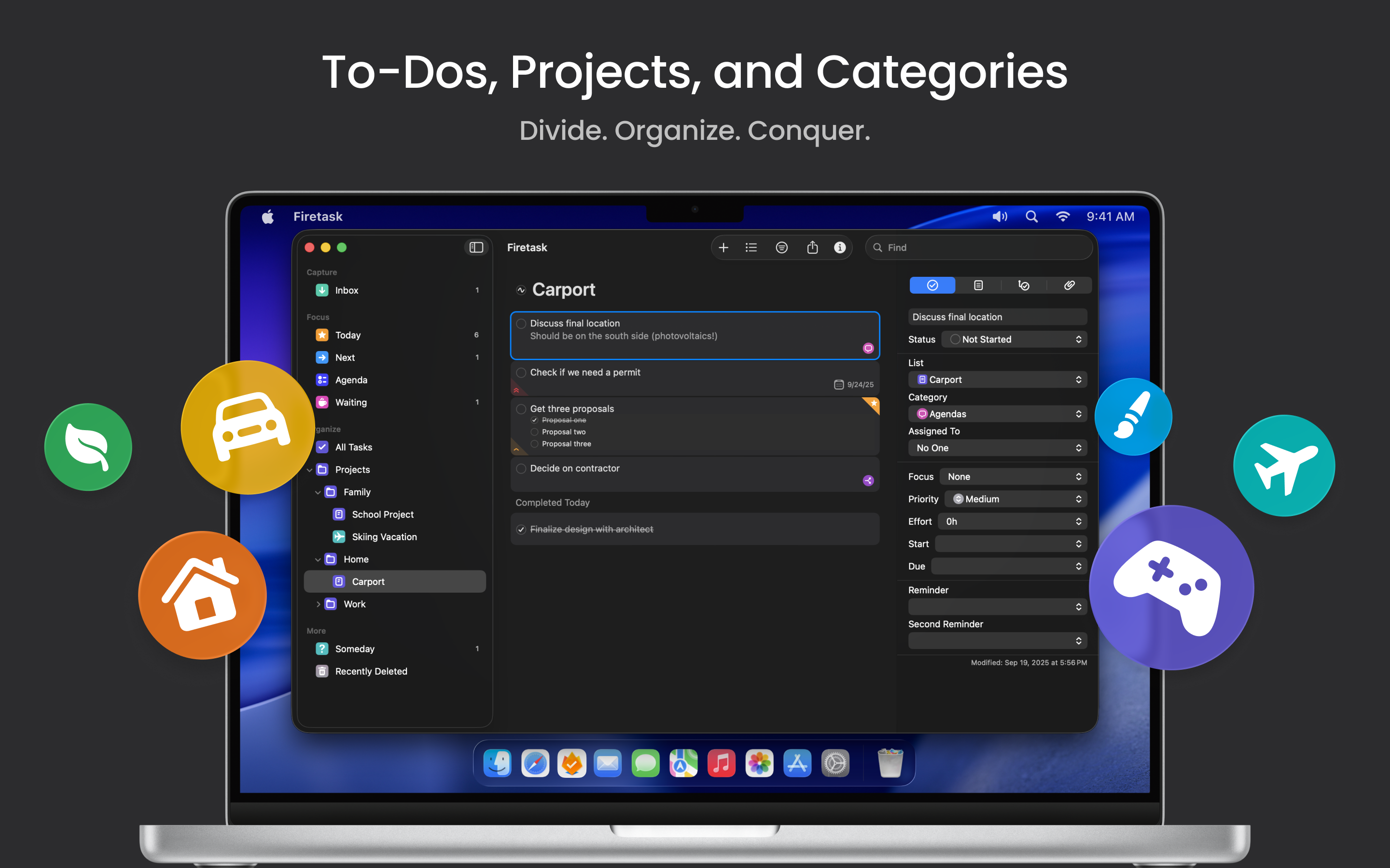 Firetask 5 - GTD Kanban Task Manager che si sincronizza su dispositivi Apple media 2