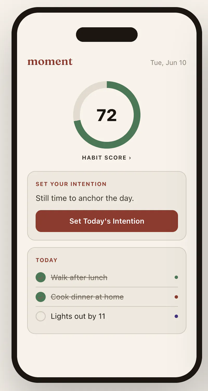 Moment screenshot 1